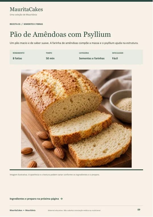 Página de apresentação da receita